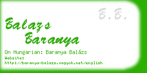 balazs baranya business card