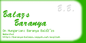 balazs baranya business card